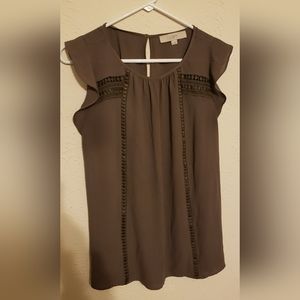 LOFT flutter sleeved cut-out blouse- M